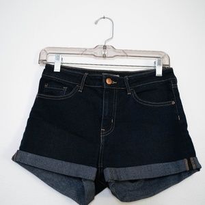 High Waisted Dark denim Short